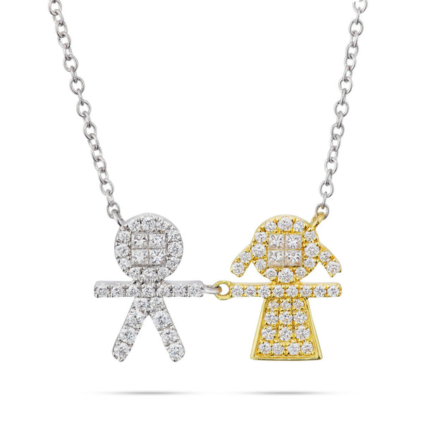 18K Gold 0.43ct Duo Diamond Necklace