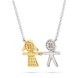18K Gold 0.43ct Duo Diamond Necklace