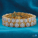 14k Yellow Gold 22.32ct Diamond Tennis Bracelet