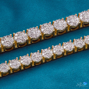 14k Yellow Gold 22.32ct Diamond Tennis Bracelet