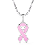 14K Customizable Gold and Enamel Cancer Awareness Ribbon