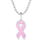 14K Customizable Gold and Enamel Cancer Awareness Ribbon