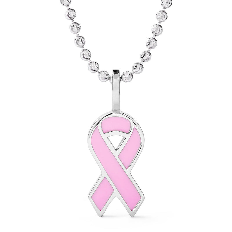 14K Customizable Gold and Enamel Cancer Awareness Ribbon