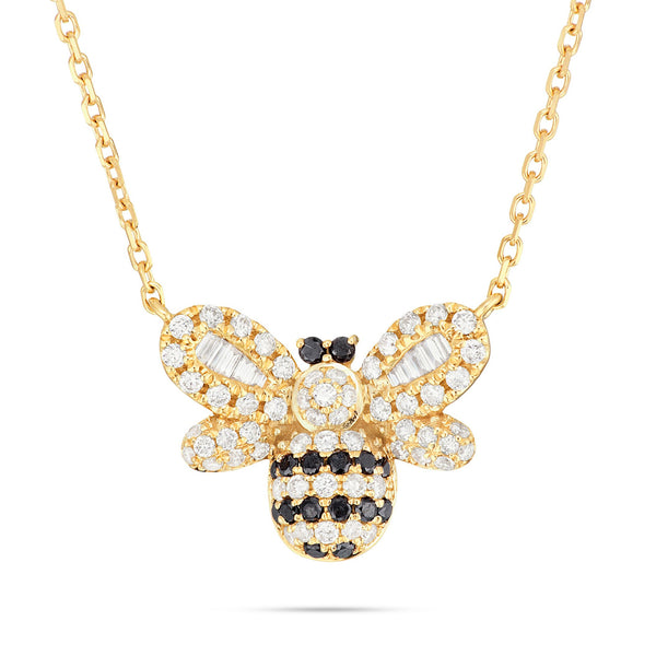 18K Gold 0.45ct Bumble Bee Diamond Necklace