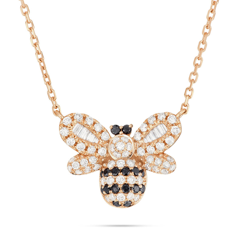 18K Gold 0.45ct Bumble Bee Diamond Necklace
