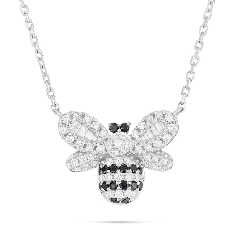18K Gold 0.45ct Bumble Bee Diamond Necklace