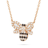 18K Gold 0.45ct Bumble Bee Diamond Necklace