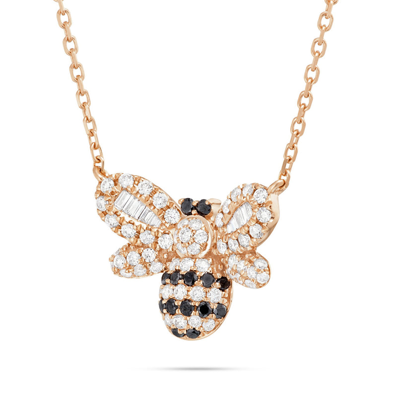 18K Gold 0.45ct Bumble Bee Diamond Necklace