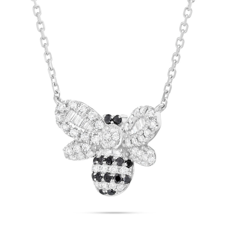 18K Gold 0.45ct Bumble Bee Diamond Necklace