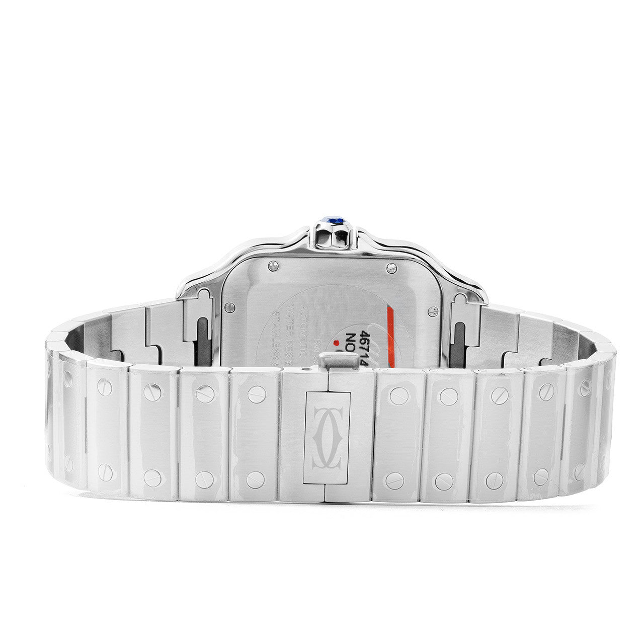 Cartier Santos Blue Dial Watch Stainless Steel