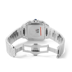 Cartier Santos Blue Dial Watch Stainless Steel