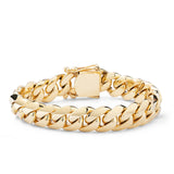 Solid Gold Cuban Link Bracelet 12.75 mm