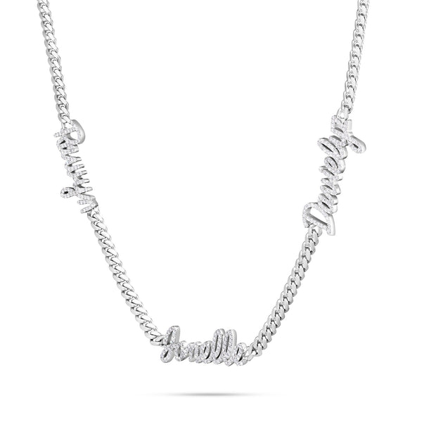 Custom Three Name Diamond Chain