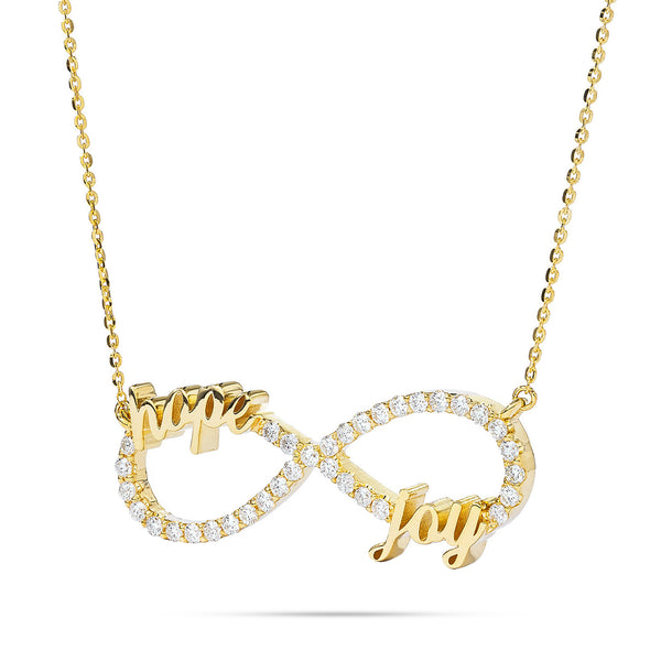 Customizable Hope & Joy Infinity Pendant