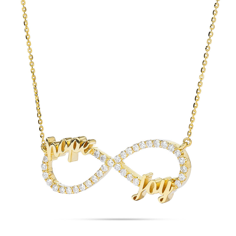 Customizable Hope & Joy Infinity Pendant