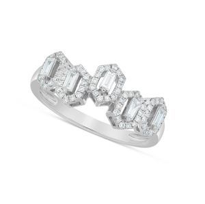 18K Gold 0.44ct Baguette Diamond Fashion Ring