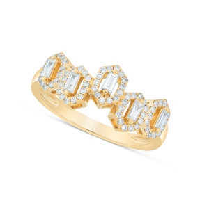 18K Gold 0.44ct Baguette Diamond Fashion Ring