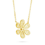 18K Gold 3.56ct Diamond Flower Necklace