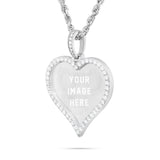 Medium Gold & Diamond Heart Picture Pendant