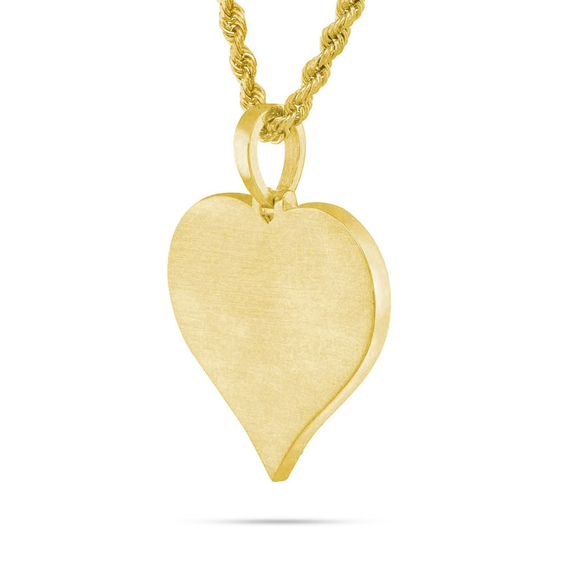 Medium Gold & Diamond Heart Picture Pendant