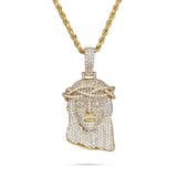 14K Gold 5.29ct Diamond Jesus Head Pendant