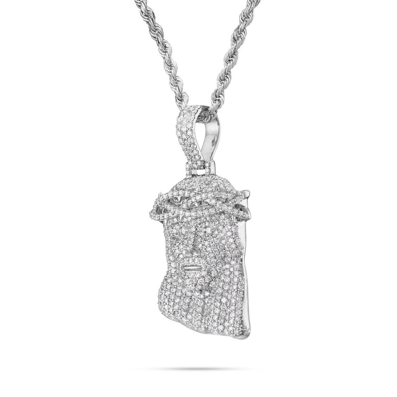 14K Gold 5.29ct Diamond Jesus Head Pendant