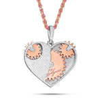 Shyne Collection 10K Gold 2.24ct Diamond Mechanical Heart Pendant