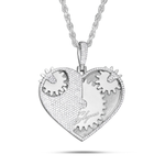Shyne Collection 10K Gold 2.24ct Diamond Mechanical Heart Pendant