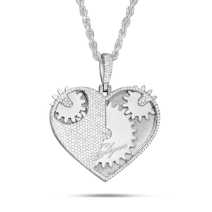 Shyne Collection 10K Gold 2.24ct Diamond Mechanical Heart Pendant