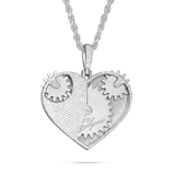 Shyne Collection 10K Gold 2.24ct Diamond Mechanical Heart Pendant