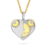 Shyne Collection 10K Gold 2.24ct Diamond Mechanical Heart Pendant