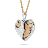 Shyne Collection 10K Gold 2.24ct Diamond Mechanical Heart Pendant