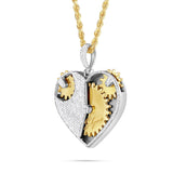 Shyne Collection 10K Gold 2.24ct Diamond Mechanical Heart Pendant