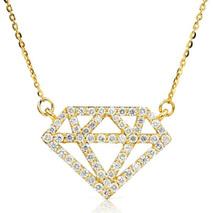 14k Gold 0.80ct Shyne Diamond Necklace