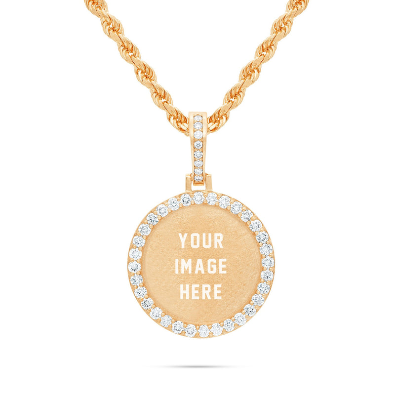 Small Gold & Diamond Picture Pendant
