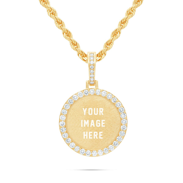 Small Gold & Diamond Picture Pendant