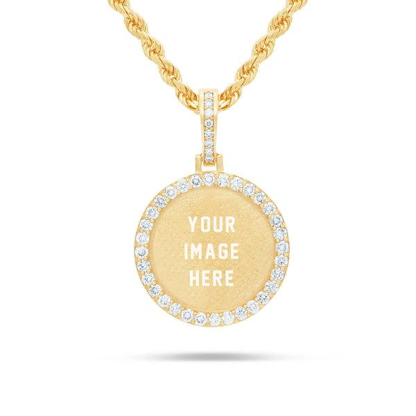 Small Gold & Diamond Picture Pendant