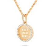 Small Gold & Diamond Picture Pendant