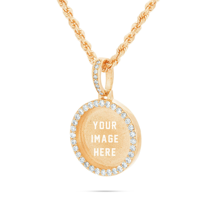 Small Gold & Diamond Picture Pendant