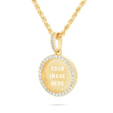 Small Gold & Diamond Picture Pendant