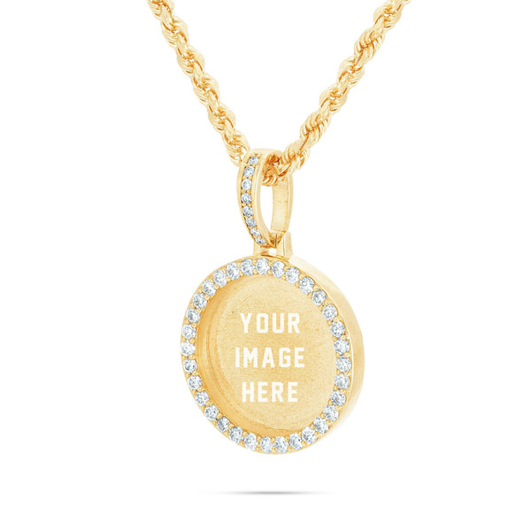 Small Gold & Diamond Picture Pendant