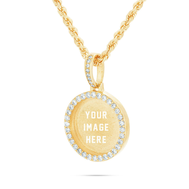 Small Gold & Diamond Picture Pendant