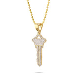 10k Yellow Gold .55ct Diamond Key Pendant