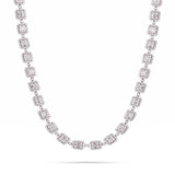 14k White Gold 14.02ct Diamond Baguette Necklace