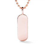 14kt Gold 0.60ct Diamond Engravable Oval Pendant