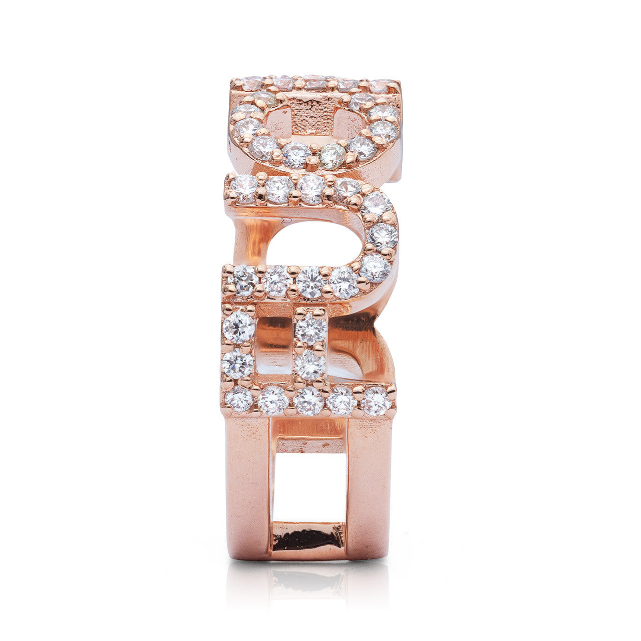 14k Rose Gold F*ck You Ring 0.74ct