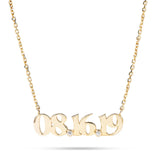 14k Gold Custom Diamond Date Necklace