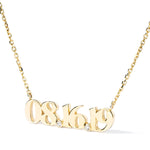 14k Gold Custom Diamond Date Necklace