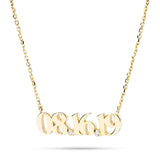14k Gold Custom Diamond Date Necklace