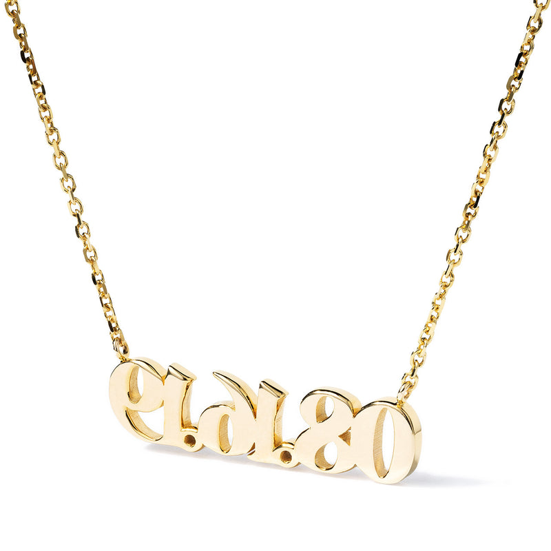 14k Gold Custom Diamond Date Necklace